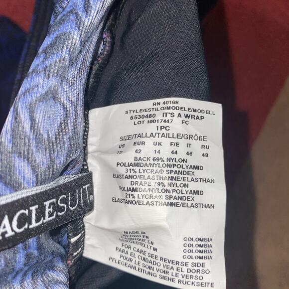 Miraclesuit Tramonto Belle It's A Wrap One Piece Swimsuit Size US 12 - Picture 5 of 6